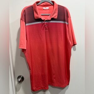 Grand Slam Coral Short-Sleeve Polo with Reflective Stripe. Gently used